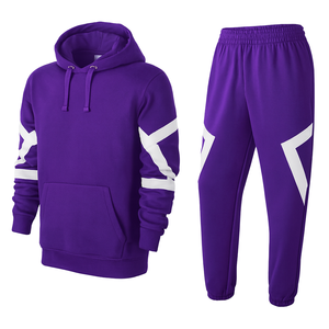 New Arrival High Quality <b>Spandex</b>/Cotton Heavyweight Rhinestone Tracksuit Hoodie Jogger Set Streetwear Sports Suit Bulk Wholesale - Product Image 1