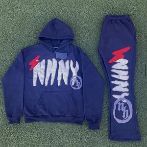 Survêtement personnalisé femme pulls à capuche grande taille respirant streetwear plaine évasée survêtements - Product Image 1