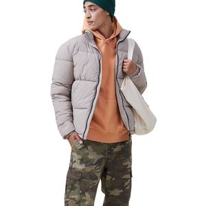 Nuevo precio de fábrica Abrigo de invierno para hombres Chaqueta acolchada transpirable con tela genuina OEM Ropa informal Chaqueta acolchada de punto de talla grande - Product Image 1