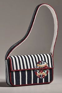 Bolso cruzado bordado con cuentas de diseñador con punto de cruz y costura Aspecto único Artesanía de bordado hecho a mano - Product Image 3