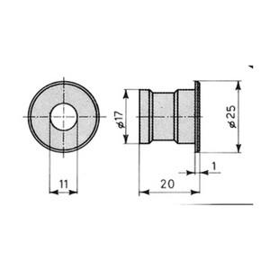 CISA ART. 06086.00 Bocchetta a Pavimento, per Serrature 57215 - Product Image 1