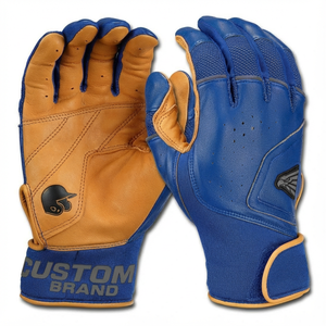 Gants de frappe de baseball personnalisés avec logo, prix de gros, paume en cuir, haute résistance, extensibles, pour tous les temps, gants de frappe de softball - Product Image 1