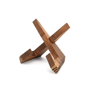 Soporte de plato de libro de bambú multifuncional Soporte de plato de madera de cocina Juego de 4 piezas y uso de restaurantes - Product Image 3