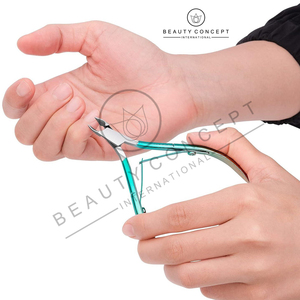 Multi Color Stainless Steel Nail Clipper Wide Jaw Opening Unique Double Spring Design Customized Logo Print Cuticle Nipper - Product Image 4