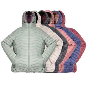Chaqueta deportiva ecológica impermeable de lona de algodón reversible al por mayor abrigo de invierno ligero y cálido unisex con capucha y cremallera - Product Image 1