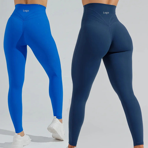 Mallas de Yoga de cintura alta para mujer 2024, mallas deportivas elegantes con patrón sólido para Fitness con Control de barriga, características anticelulíticas - Product Image 2