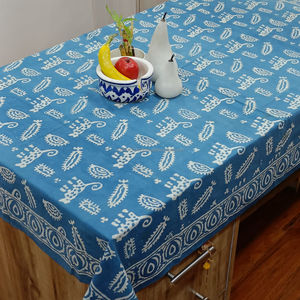 Indigo Real hecho a mano 100% algodón bloque impreso mantel CT gasa cubierta de mesa Premium manteles - Product Image 3