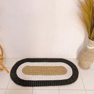 Recién llegados, Alfombra de Interior de algas marinas de forma ovalada para decoración del hogar, alfombras de paja natural, alfombras tejidas a mano - Product Image 2