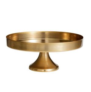 Support à gâteau rond brillant en laiton, très vendu, pour les fêtes d'anniversaire, utilisation de la vaisselle - Product Image 2