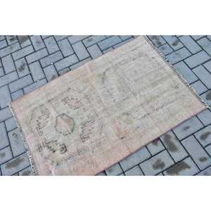 Vintage Turkish <b>Rug</b>, 2.6x3.9 ft <b>Small</b> <b>Rug</b>, Brown Floral <b>Rug</b> - Product Image 2