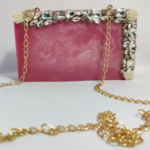 Mini sacs pour femmes élégantes pochette en bois rectangulaire avec prix d'usine de gros en métal pour l'ornement de jardin des dames - Product Image 3