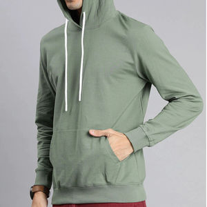 Nouveau pull grande taille sweat à capuche homme 100% coton solide hiver haute qualité personnalisé polaire coupe régulière - Product Image 4