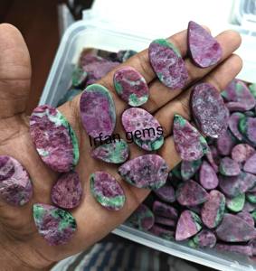 Top Grade 100% naturel Cabochon mélange forme pierre précieuse en vrac pour la fabrication de bijoux prix usine rubis Zoisite Druzy lot en vrac - Product Image 2