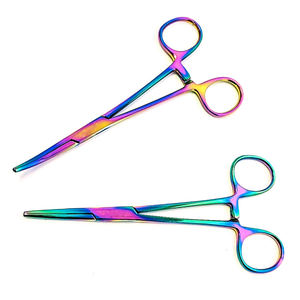 คีมผ่าตัดสแตนเลสสตีลสีรุ้งใช้ซ้ำได้ใช้พื้นฐานของเครื่องมือผ่าตัดคีม - Product Image 1