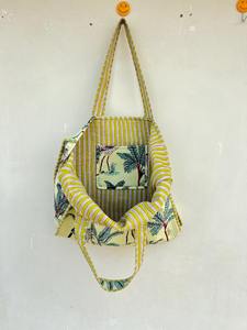 Sac fourre-tout en coton matelassé à imprimé jungle, style bohème, pour l'été, en gros, cadeau de festival, grand sac de voyage, shopping, sport, pique-nique - Product Image 6