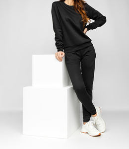 Nuevo Conjunto Deportivo Informal con Capucha para Mujer, 2 Piezas, Color Sólido, Alta Calidad, Personalizable, Cortavientos, Ecológico - Product Image 2