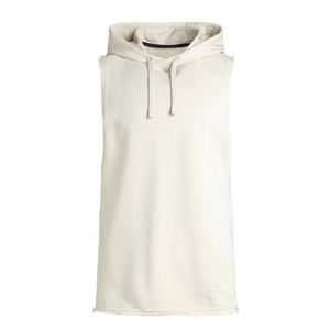 Drop Arm <b>Hoodie</b> for <b>Men</b> Cotton Cotton <b>Sleeveless</b> Hoodies <b>Men's</b> Hooded Sweatshirt Organic Terry Hooded tank Top - Product Image 2