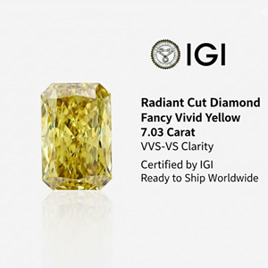 Diamante de Laboratorio de 1 Quilate, VVS, Amarillo Intenso, Certificado IGI, Diamante CVD, Forma de Fantasía, Sostenible para Joyería Fina de Lujo - Product Image 1