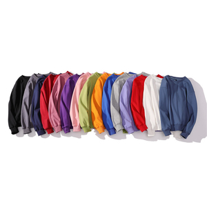 เสื้อฮู้ดดี้แบบเรียบ ขายส่ง ผลิตตามสั่ง ผ้าฝ้ายฟลีซ 100% ทรงหลวม คอกลม เสื้อสเวตเชิ้ตแบบยูนิเซ็กซ์ - Product Image 1