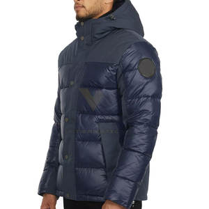 Nouvelle arrivée veste à bulles d'hiver légère pour hommes Logo personnalisé et col montant style rue haute prix de gros - Product Image 3