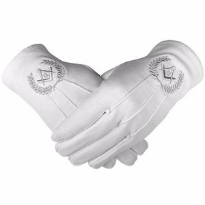 Gants maçonniques de haute qualité, vente chaude, logo brodé, design personnalisé, gants maçonniques - Product Image 1