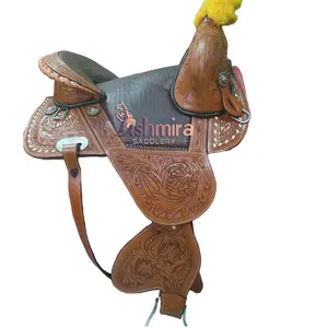 Hot Selling High Quality Western Treeless Soft Leather Saddle, Horse Racing Saddle Seat Size 14-18 inch, Personalized Saddle