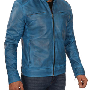 2025 Men's Lightweight High Sportswear Jacket Breathable Genuine Leather Top Selling <b>Motorbike</b> Jacket for Adults - Product Image 4