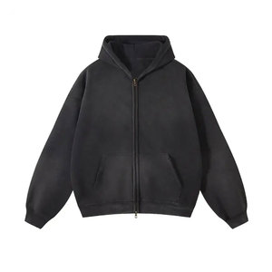 Vente en gros 320 GSM sweats à capuche en coton lourd qualité supérieure personnalisé automne basics sweat solide hommes sweats à capuche - Product Image 4