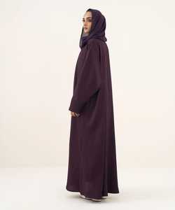 Abaya traditionnelle musulmane tendance, décontractée, modeste, unie, en laine et polyester mélangés, tricotée, longue, anti-froissement, faite à la main - Product Image 5