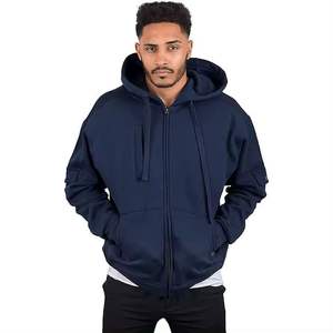 High Street Trend Hombres Cremallera Sudadera con capucha Personalizada Venta al por mayor Poliéster/Algodón Impermeable Transpirable Invierno Moda Gráfico Elegante - Product Image 2