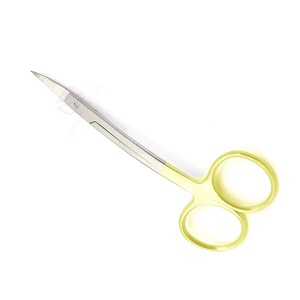 Tijeras Dentales de 11.5 cm, Doradas, Lagrange, Doble Curvatura, Acero Inoxidable, Manuales, de Alta Calidad, Certificación CE, Instrumentos Quirúrgicos de Precisión - Product Image 1