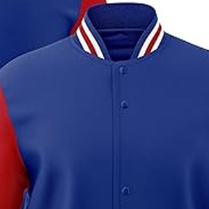 เสื้อแจ็กเก็ตผ้าพิษของผู้ชายเสื้อแจ็กเก็ตแขนเสื้อขนสัตว์สีดำและสีเทา - Product Image 2