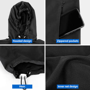 Veste coupe-vent légère imperméable et coupe-vent pour homme sur mesure Vente en gros Veste coupe-vent décontractée à capuche pour le sport - Product Image 5