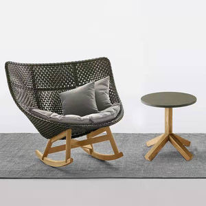 Canapé d'extérieur vintage, chaises de jardin, ensemble de canapés en teck et rotin, mobilier de patio - Product Image 5