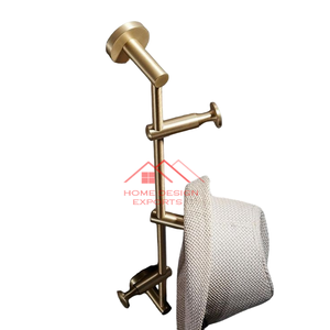 Ganchos de pared de metal de acero inoxidable con revestimiento negro de último diseño a precio mayorista accesorios de uso en el baño del hotel en casa - Product Image 4