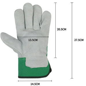 Gants de travail en cuir de vachette, résistants et durables, pour la construction, le jardinage, l'usage industriel - Product Image 6