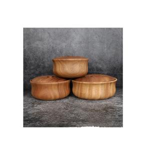Tazón de madera de alta calidad con 3 tamaños diferentes, cuenco de madera de lujo con tapa y mesa de cena de boda - Product Image 1