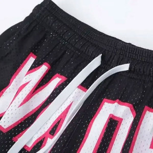 Wholesale Summer Sports Shorts Gym Printed Double <b>Layer</b> Custom Streetwear Active Wear Mesh Shorts Manufacturer - Product Image 5