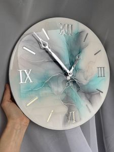 Horloge murale en résine époxy COLORS, taille personnalisée, design moderne, fonctionne sur piles, décoration de mariage, décoration de la maison, mobilier, meilleure qualité - Product Image 4