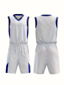 Personnalisez vos propres uniformes de basket-ball d'équipe, ensemble de maillots de basket-ball réversibles, tissu en maille respirant et léger, évacuation de l'humidité - Product Image 3