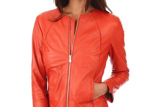 Veste en cuir PU matelassée coupe-vent de style moto décontractée pour femmes avec fermeture éclair Manches longues Hiver - Product Image 4