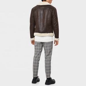 Chaqueta de cuero de nuevo diseño profesional para hombre, gran oferta, ropa de calle de manga larga con piel, Material de Cuero 100% para invierno - Product Image 3