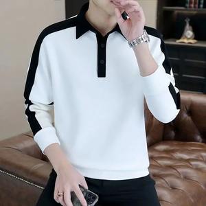 Automne Chic hommes High Street haut décontracté à manches longues hiver pull à capuche avec col rabattu lambrissé Plus polaire coupe ample - Product Image 2