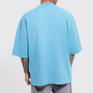 เสื้อยืดผู้ชายคอตตอน 100% ปี 2026 ขายส่ง รับสกรีนโลโก้ ทรงโอเวอร์ไซส์ พิมพ์ลาย ทรงหลวม ผ้าหนา เสื้อยืดเรียบ - Product Image 2