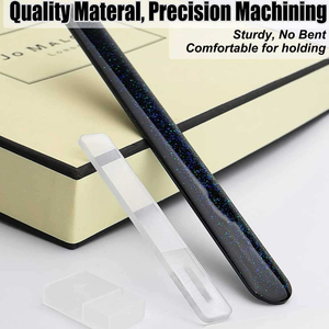 Lime à ongles professionnelle en acier inoxydable double face, grain 100/180, taille personnalisée, durable et réutilisable pour les ongles en acrylique/gel/naturels - Product Image 2