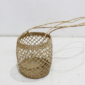 Artex Dong Thap Pots de fleurs suspendus faits à la main Grande jardinière en osier fabriquée à partir d'herbiers marins et de jacinthes d'eau Artisanat - Product Image 5