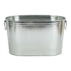 Designer Silver Finish Beverage <b>Bin</b> Wine Bucket Beer Container Perfect for Event Serving and Bar Counter Display - Product Image 3