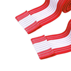 Bandes de genou en néoprène rayées rouge et blanc, robustes, protection professionnelle, sangles élastiques pour la musculation, l'entraînement en salle de sport - Product Image 3