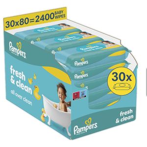Toallitas Húmedas Pampers Fresh Clean, 30 Paquetes de 80 Toallitas Húmedas, 2400 Toallitas Húmedas - Product Image 3