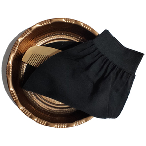 Guante de Baño Exfoliante de Primera Calidad, el Más Vendido, Vegano, Totalmente Negro, Guantes de Baño Elegantes a Precio de Descuento - Product Image 5